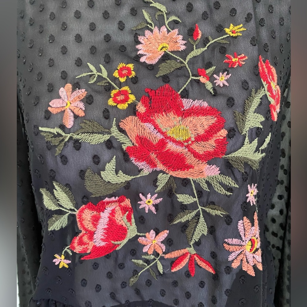 MOSSIMO Sheer Crochet Blouse - Picture 2 of 7